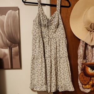 She + Sky Cream and Blue Floral Mini Dress